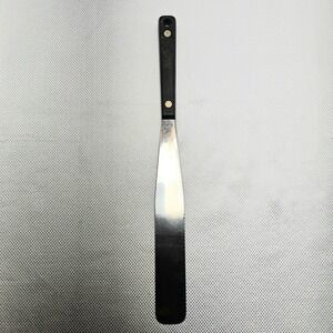 Vintage Flint Stainless Steel Cake Icing Spatula Black Riveted Handle USA Made